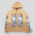 Who Decides War Chalice Embroidered Hooded Sweatshirt in Cream