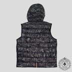 Moncler Hooded Puffer Vest in Navy Blue