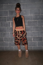 Mohair Cheetah Shorts