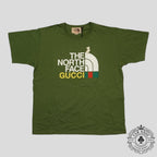 Gucci X The North Face Cat Print Tee in Green