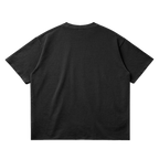 Ghosts Cant Dream Garment Dyed Streetwear Tee 260GSM Black Cotton With Faded Raw Hem