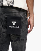 Valabasas Graft Stacked Jean - Grey Washed