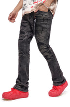 Valabasas Graft Stacked Jean - Grey Washed