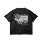 Basketcase Garment Dyed Raw Hem Streetwear Shirt 260GSM Cotton Black Tee With Edgy Faded Hem