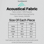 Fire Treated Acoustic Fabric - SoundAssured Dual Layer Acoustical Fabric (100% Acoustic Transparency)